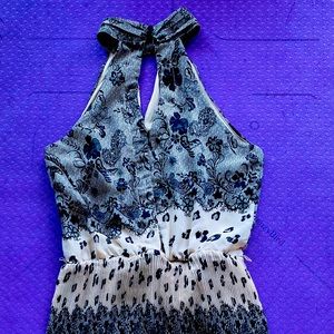 Short halter dress with patterns